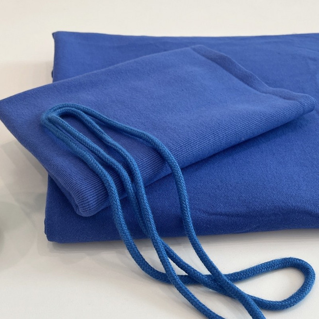 CP015 탐나요 면 쭈리 시보리 원단 맨투맨 만들기 패브릭천, 중180cm, 블루, 1개