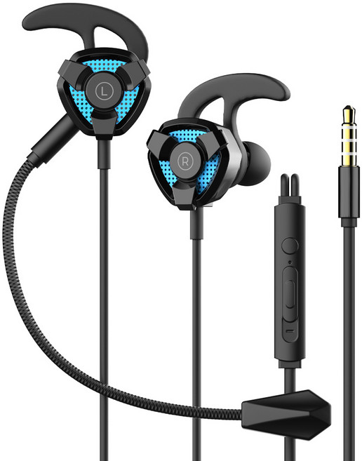 아이리버 게이밍 유선 이어폰 BVC-APM360 인이어 고음질 게임용 노트북 PC데스크탑 고성능 탈부착마이크 팀보이스 공성전 클랜전 음성채팅 3.5mm단자 Y형연장AUX케이블 동봉, 블랙