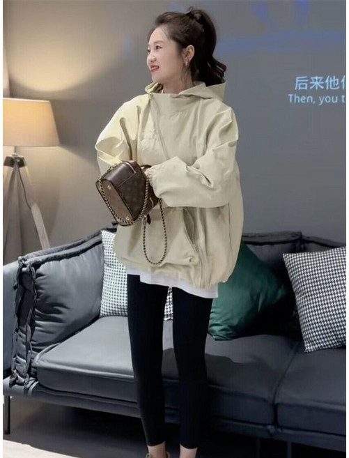 連帽休閒外套女