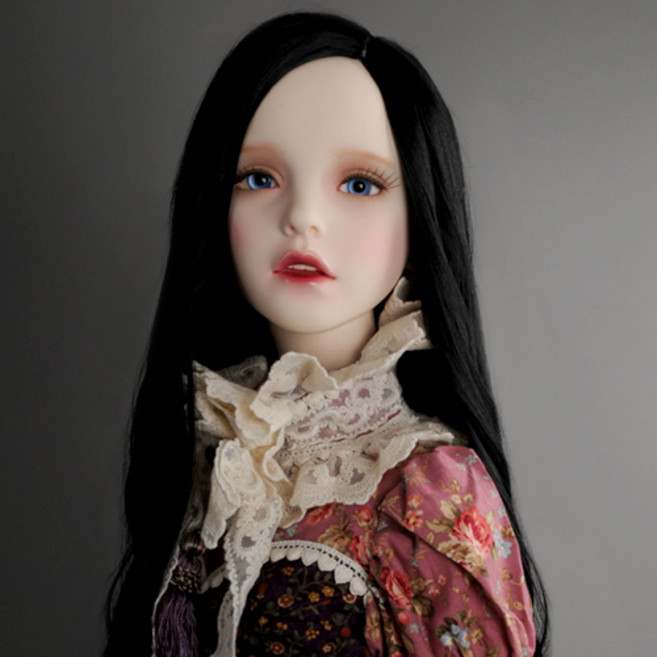 구체관절인형 돌모아 트리니티여아 인형가발 롱가발 (13-14인치) Vallin Long Wig (Black), 블랙, 1개