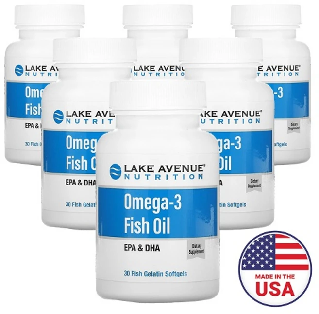 레이크에비땡 오메가3 rTG 알티지 레이크에비뉴 소프트젤 30정 6개 - 쿠팡