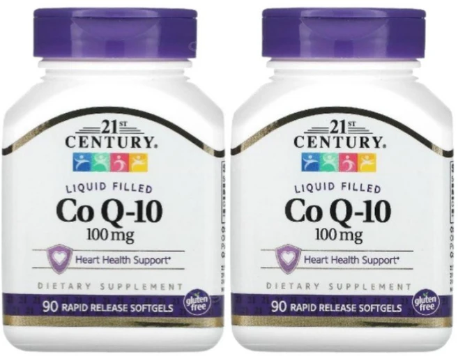 21st Century 21세기 센트리 액상 코큐텐 CoQ-10 100mg, 2개, 90정 - 쿠팡