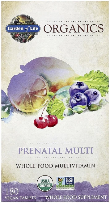 Garden of Life 오가닉스 프리네이틀 멀티 비건 정제 180정, GardenofLife오가닉스프리네이틀멀티비건정제180, 1개 - 쿠팡