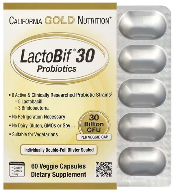 캘리포니아골드뉴트리션 CGN 락토비프 프로바이오틱스 300억 유산균, 비건, 성인남녀공용, 알약/캡슐, 60정, 3개 - 쿠팡