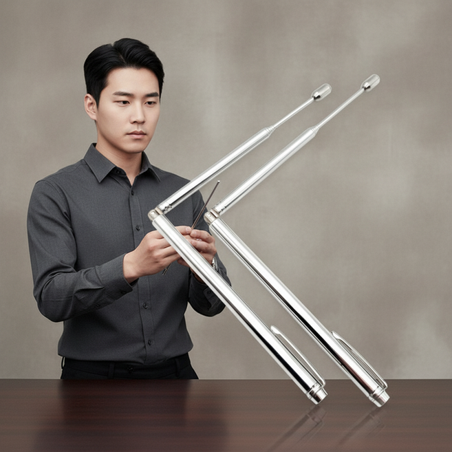 수맥탐지기 엘로드 탐사봉 풍수지리 수맥파 감지기 측정 도구, 수맥봉2p, 1개, 수맥봉2p