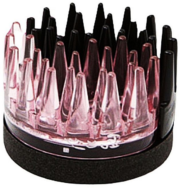 명지희 태극괄사빗 두피 괄사 탈모관리 전신 경락 마사지 장미수정 녹수정, 1개