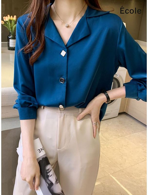 에꼴드파리 버튼 셔츠 F42WBB002Z