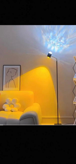 水波紋氛圍燈 雙頭落地款 黑色 40W, 如圖所示