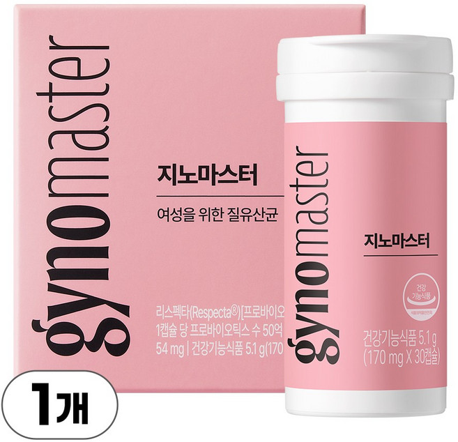 여성 질 유산균 지노마스터 섭취 15일 개선확인, 30정, 1개