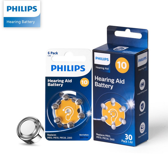 필립스 보청기 배터리 10번 30알, 1개, 30개입