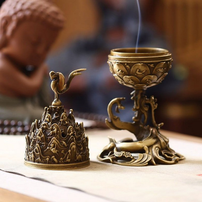 금동 대향로 향로 침향 동도금 고급 백제 선물, 01