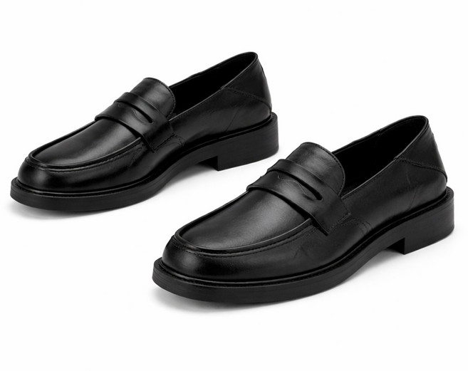 차쿠 여성 가죽 로퍼 학생 직장인 단화 슬립온 클래식 체인로퍼