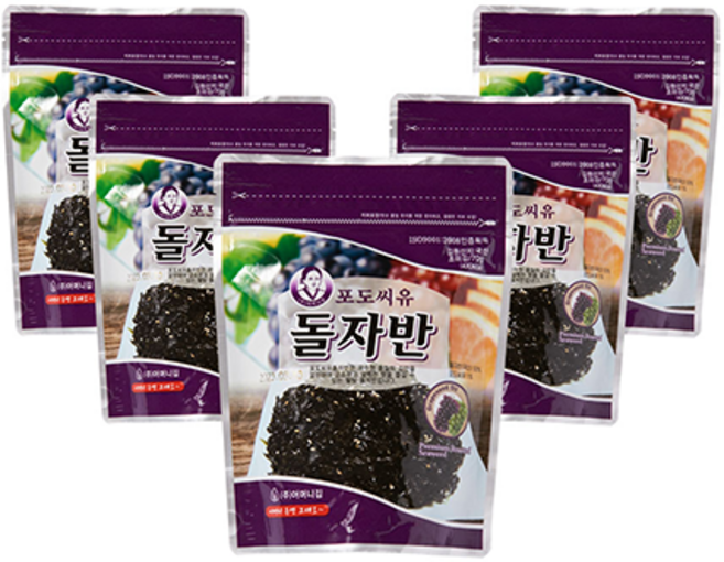 [광천어머니김 본사 발송] 포도씨유 돌자반, 5개