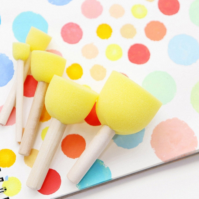 민화샵 스텐실스펀지도장 5종세트 아기미술놀이 모양찍기, 민화 스텐실 스펀지도장 5종세트