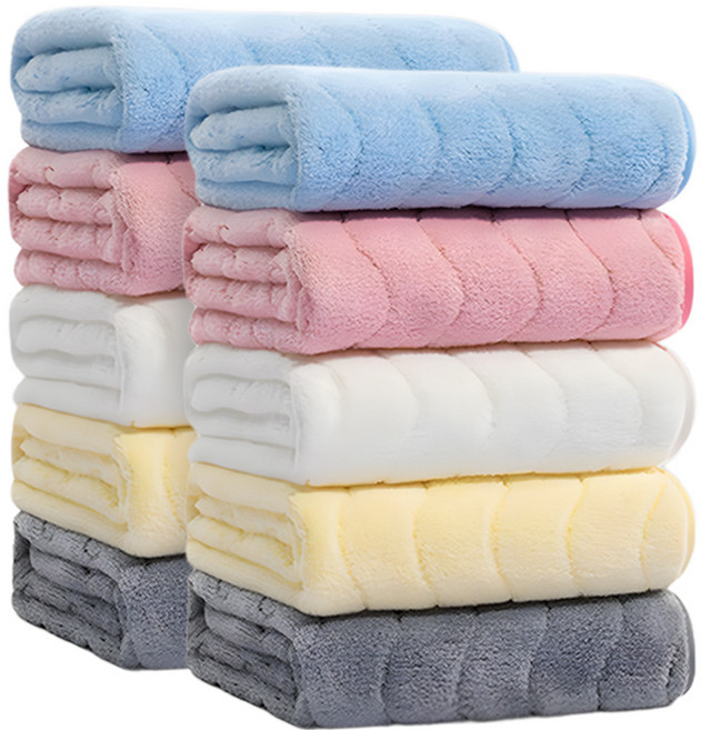 Ahomeone 호텔수건 극세사 수건 먼지 없는 수건 5P 프리미엄 극세사 타올, 5컬러, 1세트