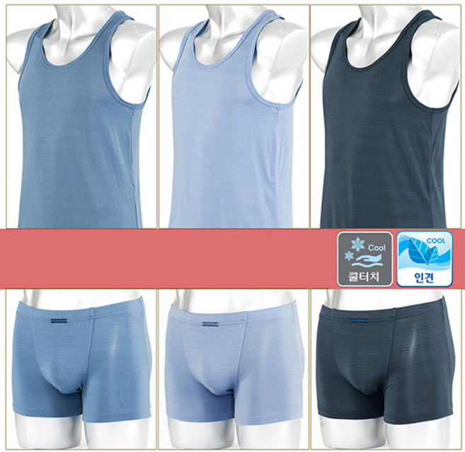 제임스딘 모던 베이직 쿨 냉감 인견 런닝 드로즈 6종세트_1071