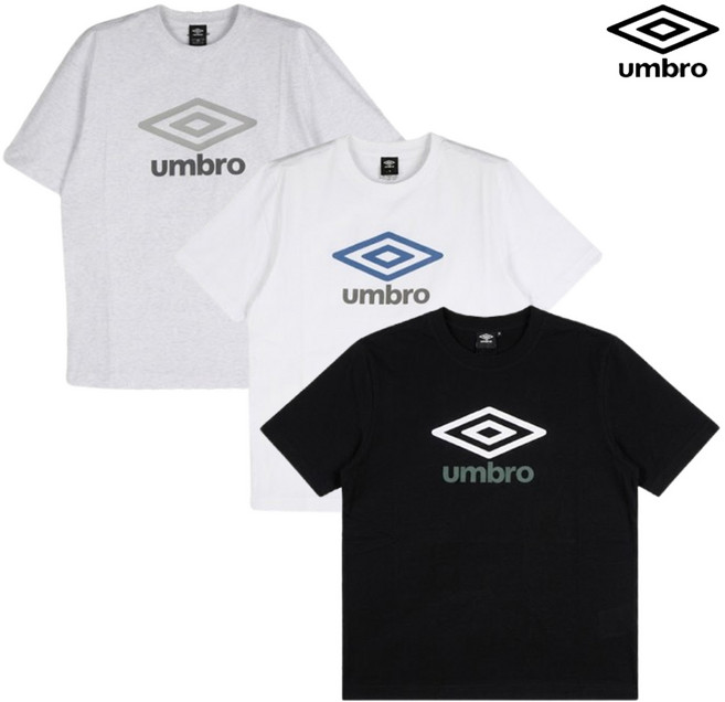 [엄브로] 26SS 매장판 남녀공용 에센셜 빅로고 반팔 티셔츠 UR123CRS18