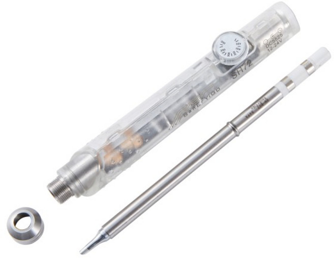 65W 조절 가능한 온도 투명 SH72 납땜 인두 용접 스테이션 DC5525 KU C1 팁 세트 포함) 12-24V ℃, 01 빠른  Mainland, 01 용접 팁 포함, 01 SH72 B2 BC2 KU C1