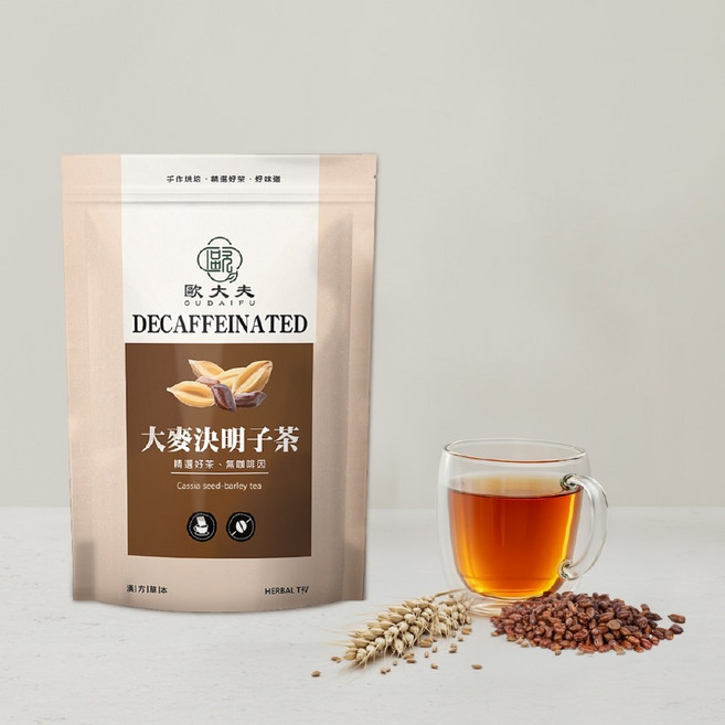 展榮商號 大麥茶包 | 無咖啡因沖泡茶飲, 1個, 大麥決明子茶, 9g, 10個裝