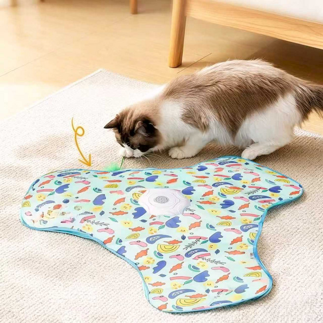 KIKOKO 고양이 자동 꼬리잡기 모션스마트 장난감, 1개, 그린