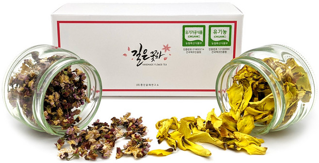 길은꽃차 봄바람 유기농 꽃차선물세트 벚꽃 목련 /국산, 1개