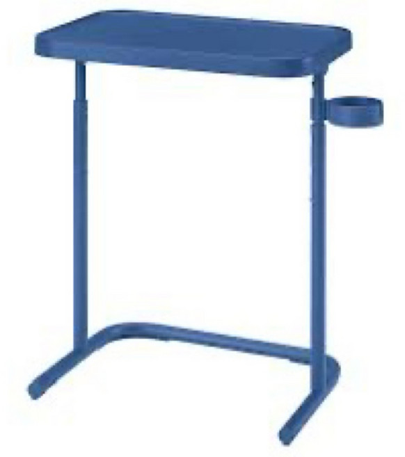 IKEA BJÖRKÅSEN 升降桌 邊桌 方便桌 筆記型電腦桌 可移動桌, 新品 深藍色電腦桌 單件出不合併商品