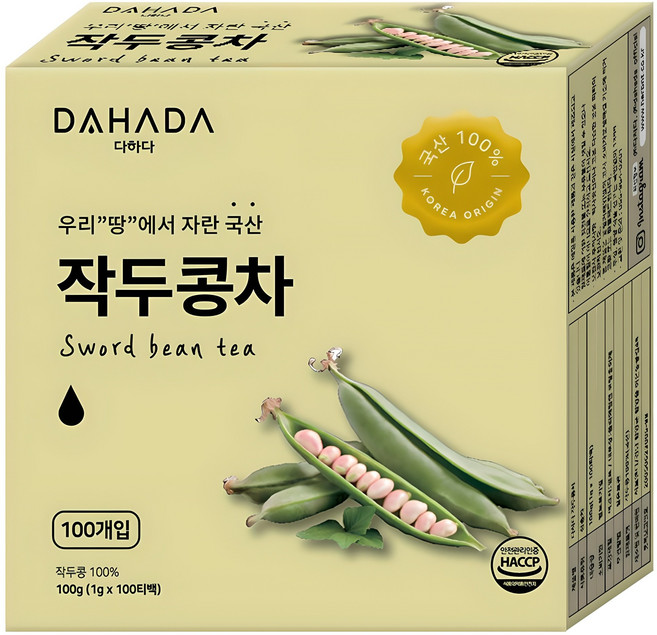 다하다 작두콩차, 1g, 100개입, 1개