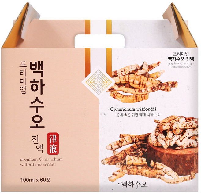 건강중심 국산 백하수오즙 백수오 진액, 60개, 100ml