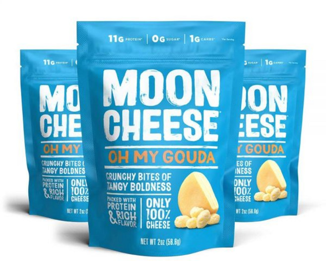 스낵 Moon Cheese 문 치즈 체다 믿어봐 바삭한 단백질이 풍부한 간식 케토 친화적 100%
