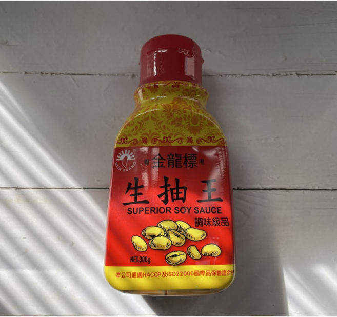 金龍標 生抽王 料理調味醬油, 1個, 300ml