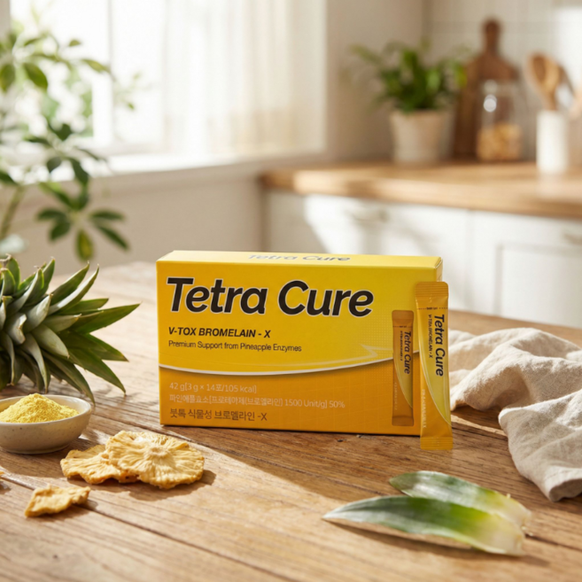 테트라큐어 붓톡 식물성 브로멜라인-X, 1박스, 42g
