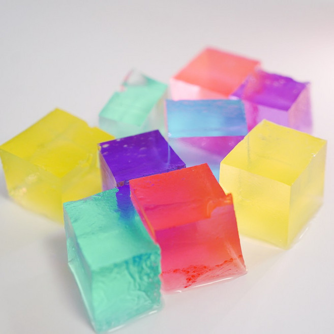 네모 사각 워터비즈 수정토 젤리소일 컬러소일 90g, 혼합색상, 1개