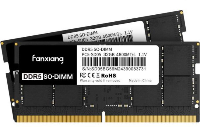 SODIMM DDR5 4800MHz RAM 64GB 키트 2 x 32GB CL40 11V 262핀 노트북 메모리 모듈 향상된 게이밍 성능과 원활한 멀티태스킹, DDR5 5600MHZ 64GB(2x32G)