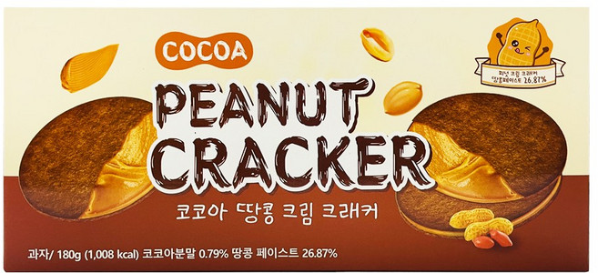 코코아 땅콩 크림 크래커, 180g