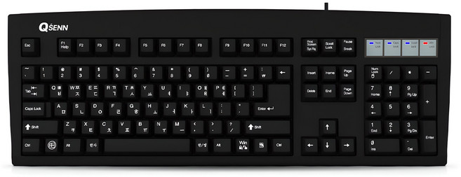 큐센 USB 게이밍 유선 일반형 키보드, 블랙, SEM-DT35