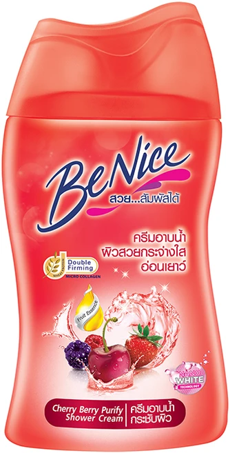 비나이스 바디워시 바디클렌져 샤워크림 체리베리 퓨리파이(레드) Benice shower cream, 1개, 80ml - 쿠팡