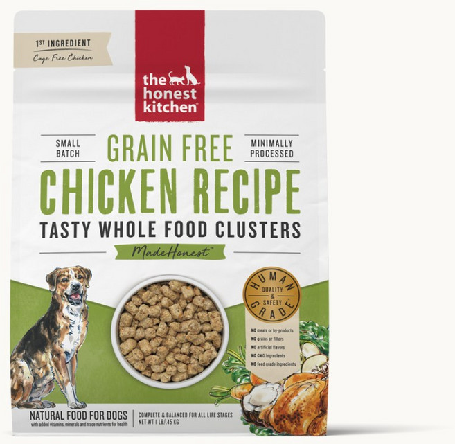 the Honest Kitchen 클러스터 그레인프리 치킨 일반사이즈, 450g, 1개
