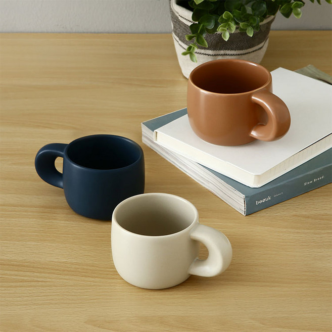 벌룬 미니 에스프레소 머그 컵, 브라운, 1개