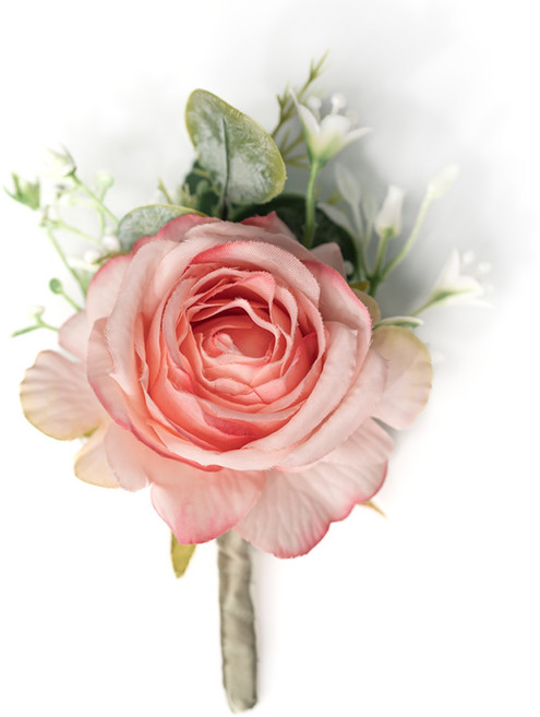 봄부쿠 행사용코사지 꽃사지 부토니에, 1개, 연핑크