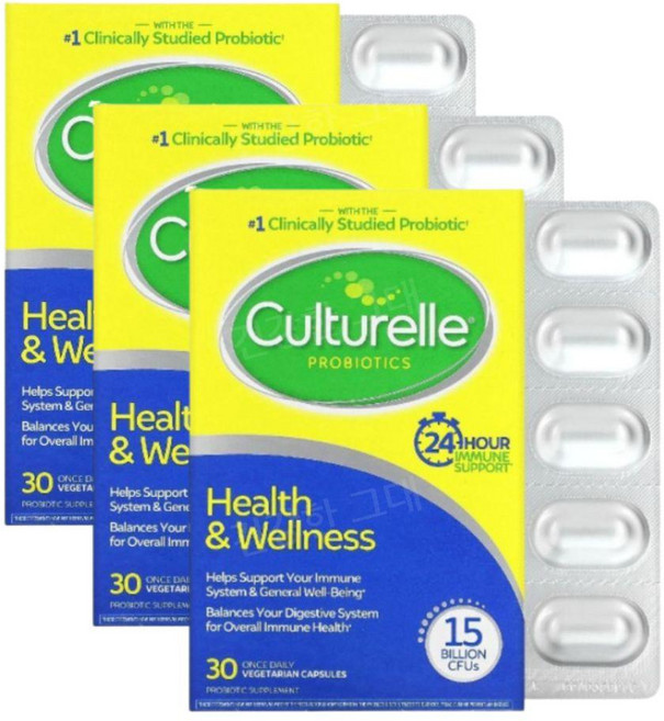 Culturelle 컬처렐 프로바이오틱 헬스 웰니스 Probiotic Health Wellness 150억 CFU, 3개, 30정