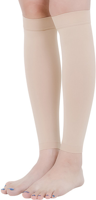 바로핏 종아리 압박스타킹 의료용 밴드, 베이지, 1세트