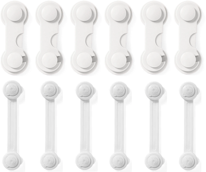 로멀리 서랍 잠금장치 문열림방지, 모던화이트, 12개