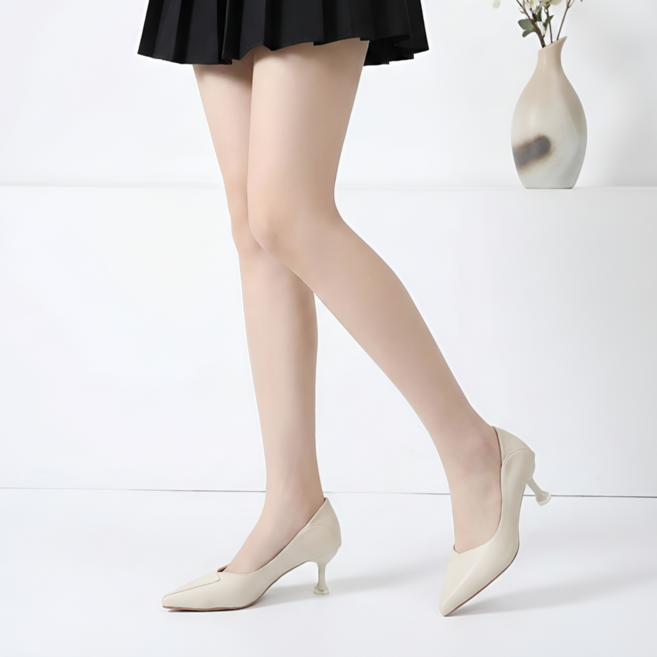 디아망 에바 V컷 5cm 스틸레토 펌프스 힐