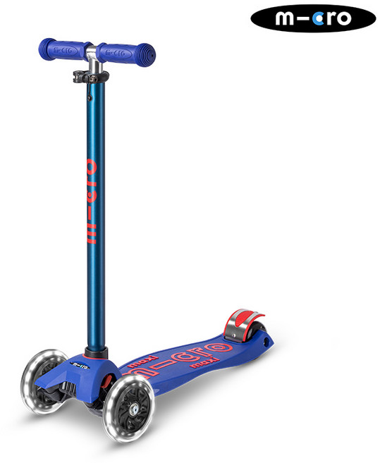 마이크로킥보드_맥시T 디럭스 LED 블루_유아 어린이 세발킥보드, 단품, 1개