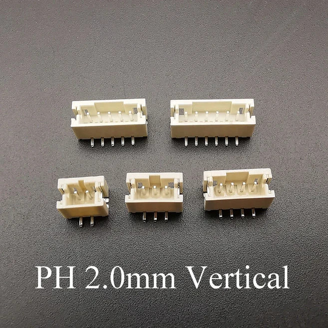 10Pcs SH 1.0/JST 1.25/ZH 2.54 남성 수평 핀 헤더 소켓 2/3/4/5/6Pin 하우징 PCB 커넥터, 05 2Pin, 08 PH 2.0 Vertical