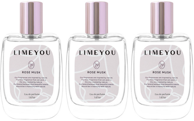 라임유 로즈 머스크 오 드 퍼퓸 50ml 니치 향수 3개