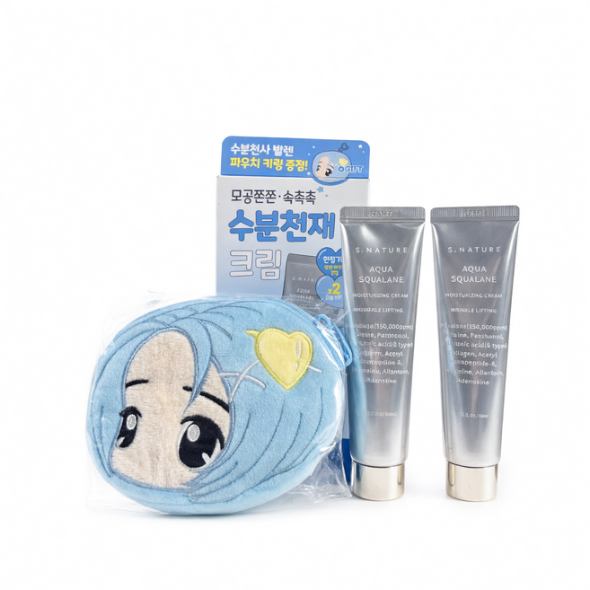 에스네이처 아쿠아 스쿠알란 수분크림, 2개, 60ml