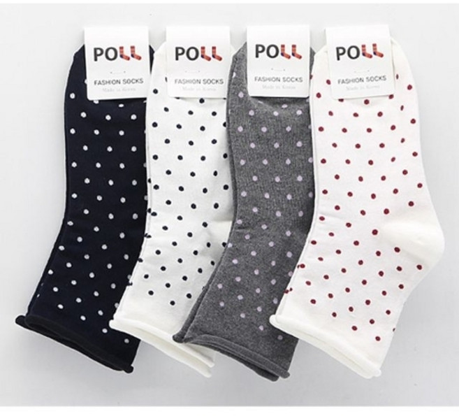 조르지오 여자 돌돌이패션양말(땡땡이) 5켤레