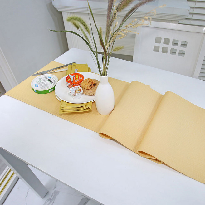 향균 에코 텐셀 식탁 테이블러너 25color 5size, 03-아이보리, 1개