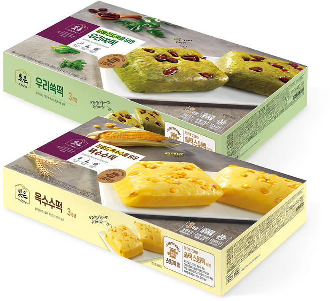 빚은 냉동 우리술떡 3입 2종 2팩(옥수수떡쑥떡), 진도쑥술떡 2팩, 2개, 480g